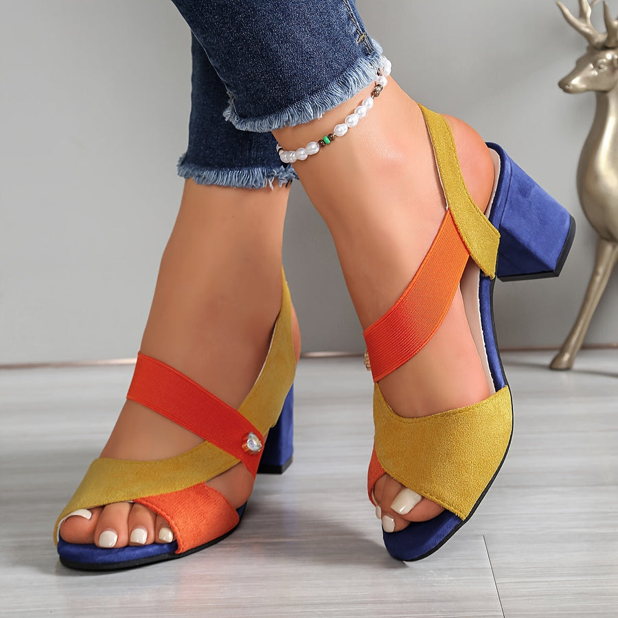 Celestia™ | Elegant Comfort Block Heel Sandals