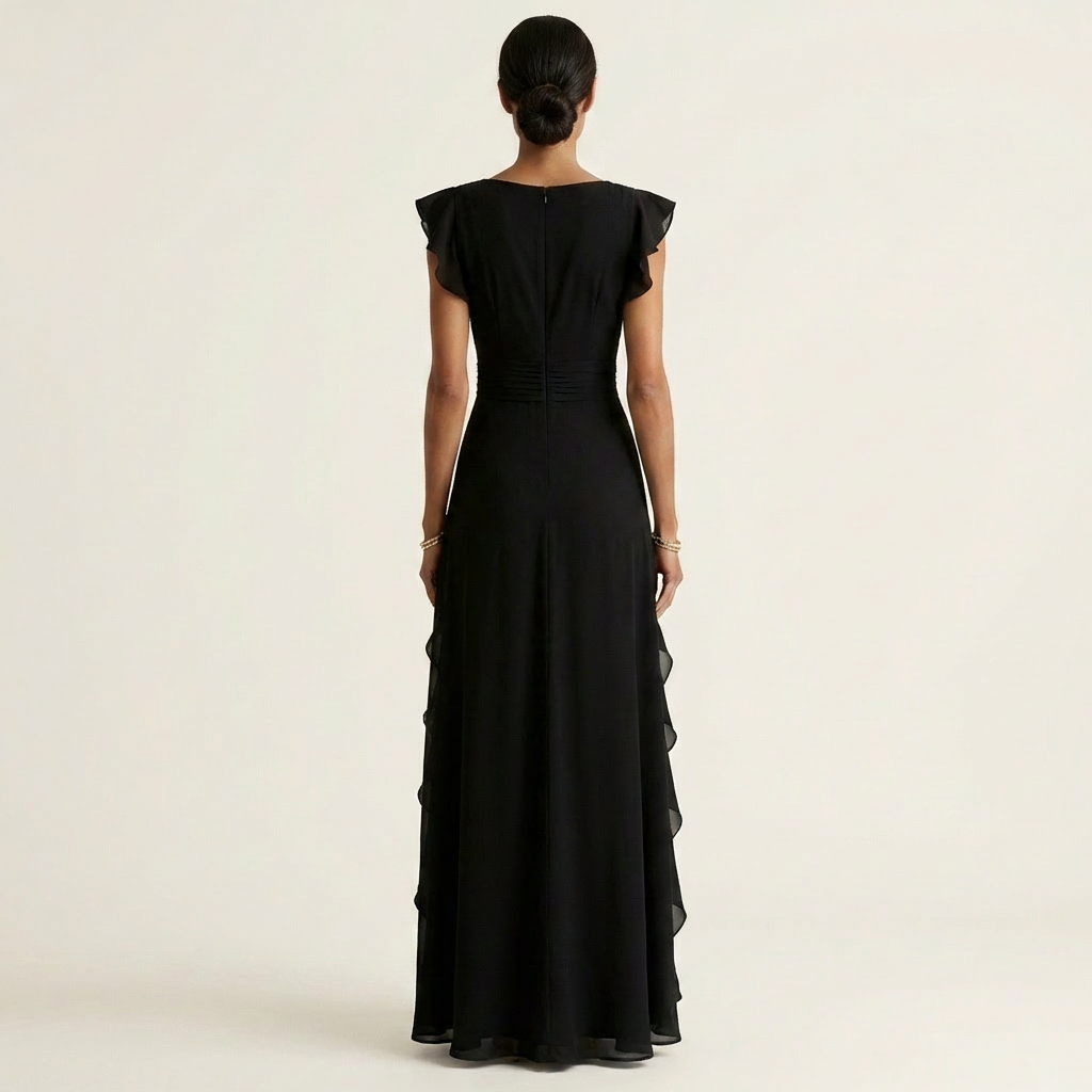 Celestine™ | Elegant Ruffle Wrap Maxi Dress