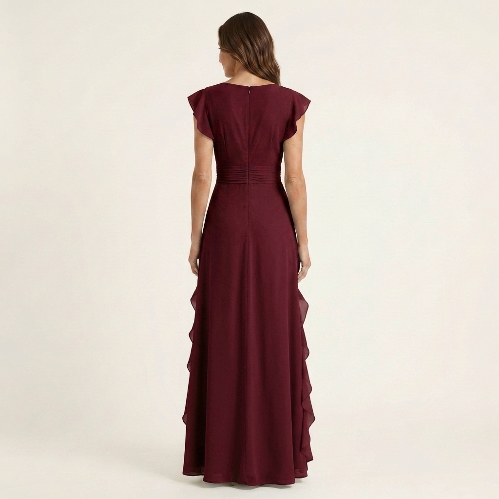 Celestine™ | Elegant Ruffle Wrap Maxi Dress