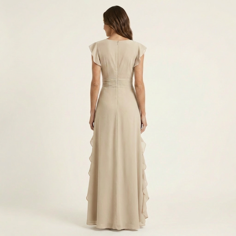 Celestine™ | Elegant Ruffle Wrap Maxi Dress