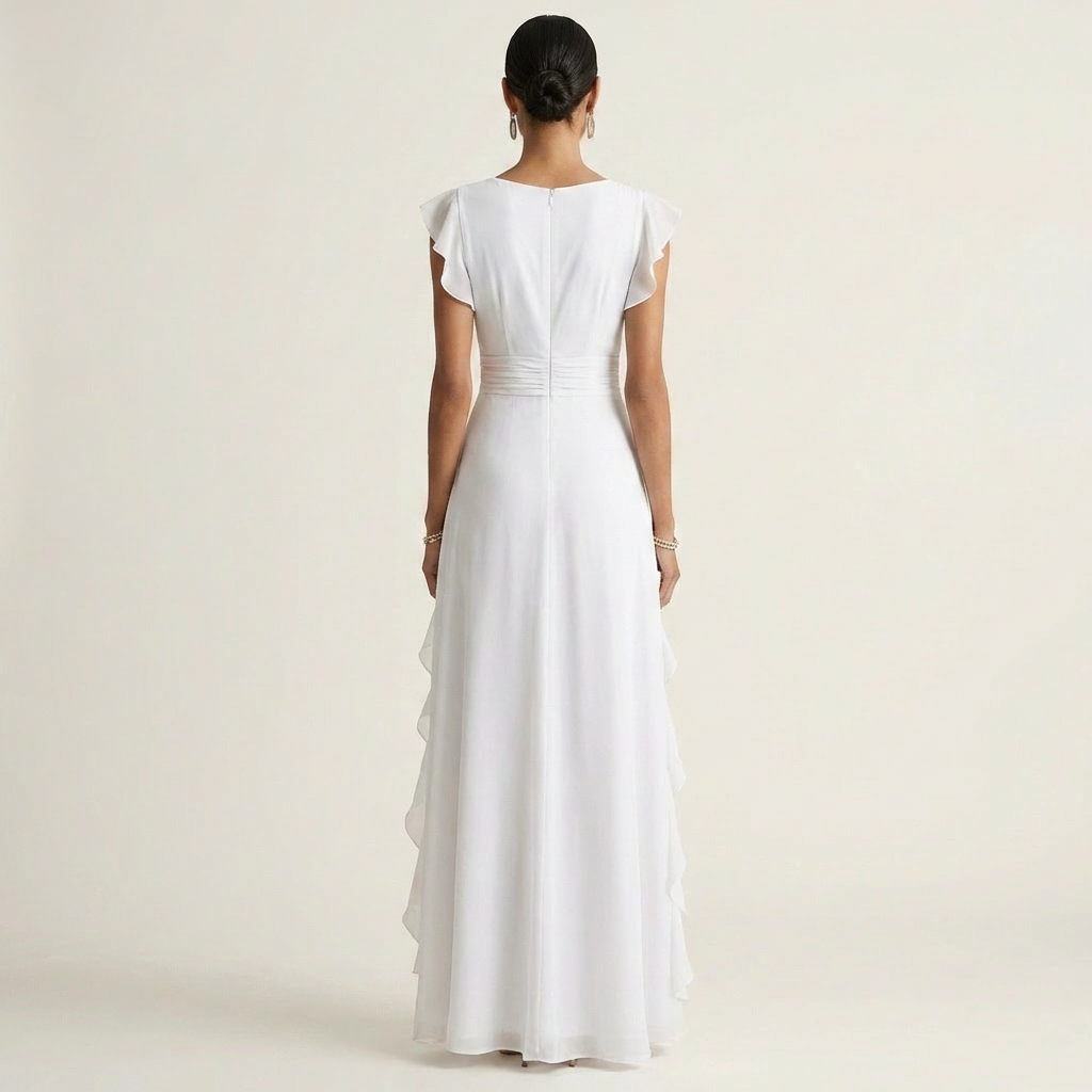 Celestine™ | Elegant Ruffle Wrap Maxi Dress