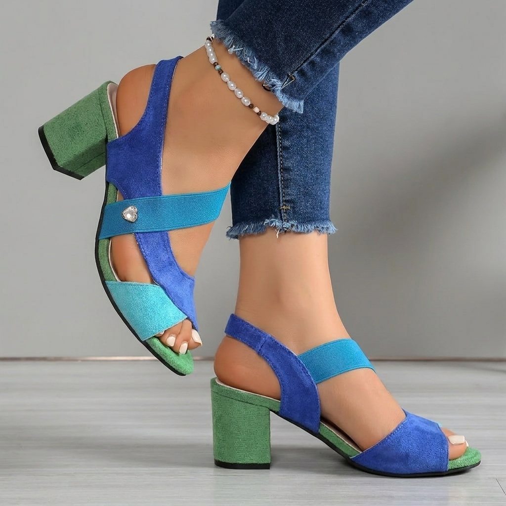 Celestia™ | Elegant Comfort Block Heel Sandals
