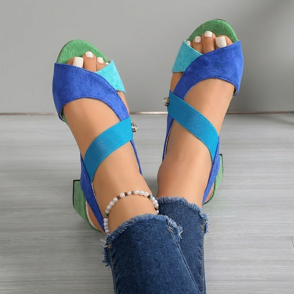 Celestia™ | Elegant Comfort Block Heel Sandals