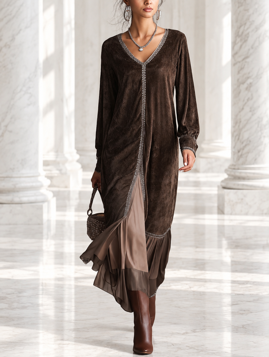 Teresa | Relaxed V-Neck Midi Dress