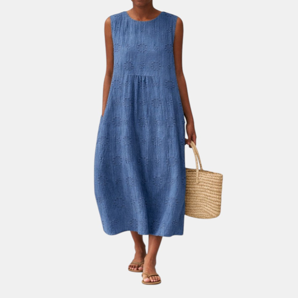 Adele | Natural Summer Midi Dress