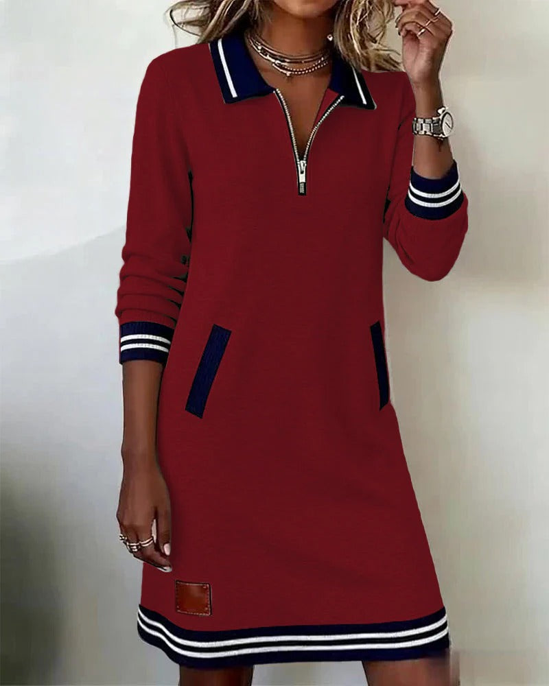 Gwen | Lapel Collar Midi Dress