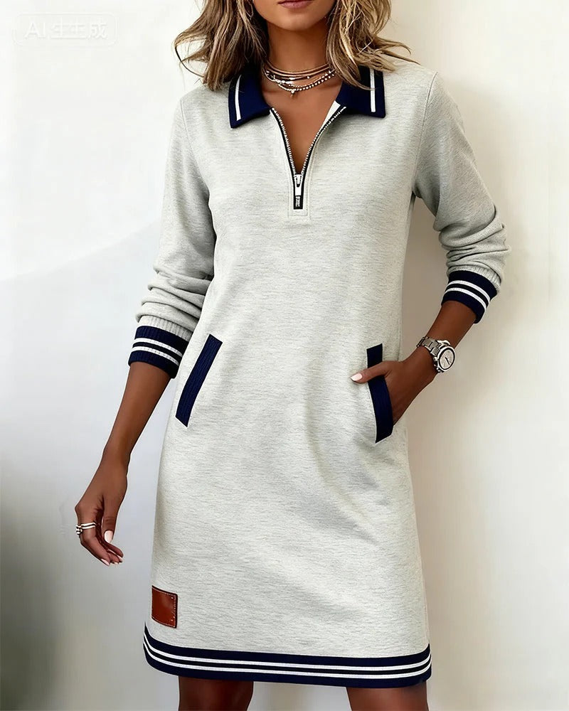 Gwen | Lapel Collar Midi Dress