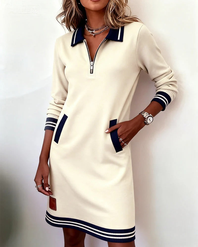 Gwen | Lapel Collar Midi Dress