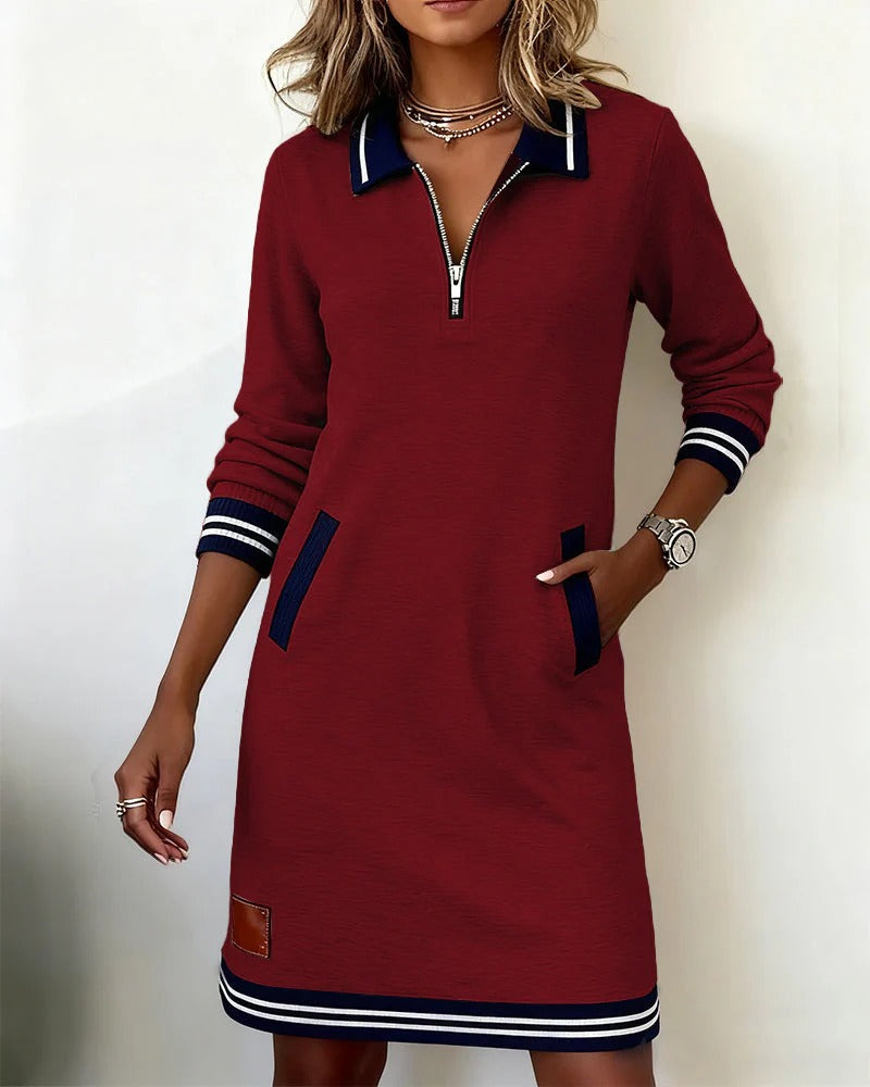 Gwen | Lapel Collar Midi Dress