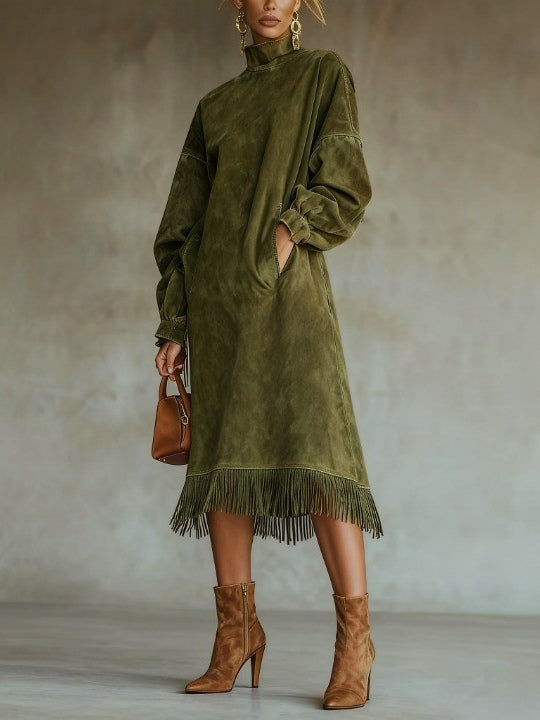 Seraphine | Suede Fringe Dress