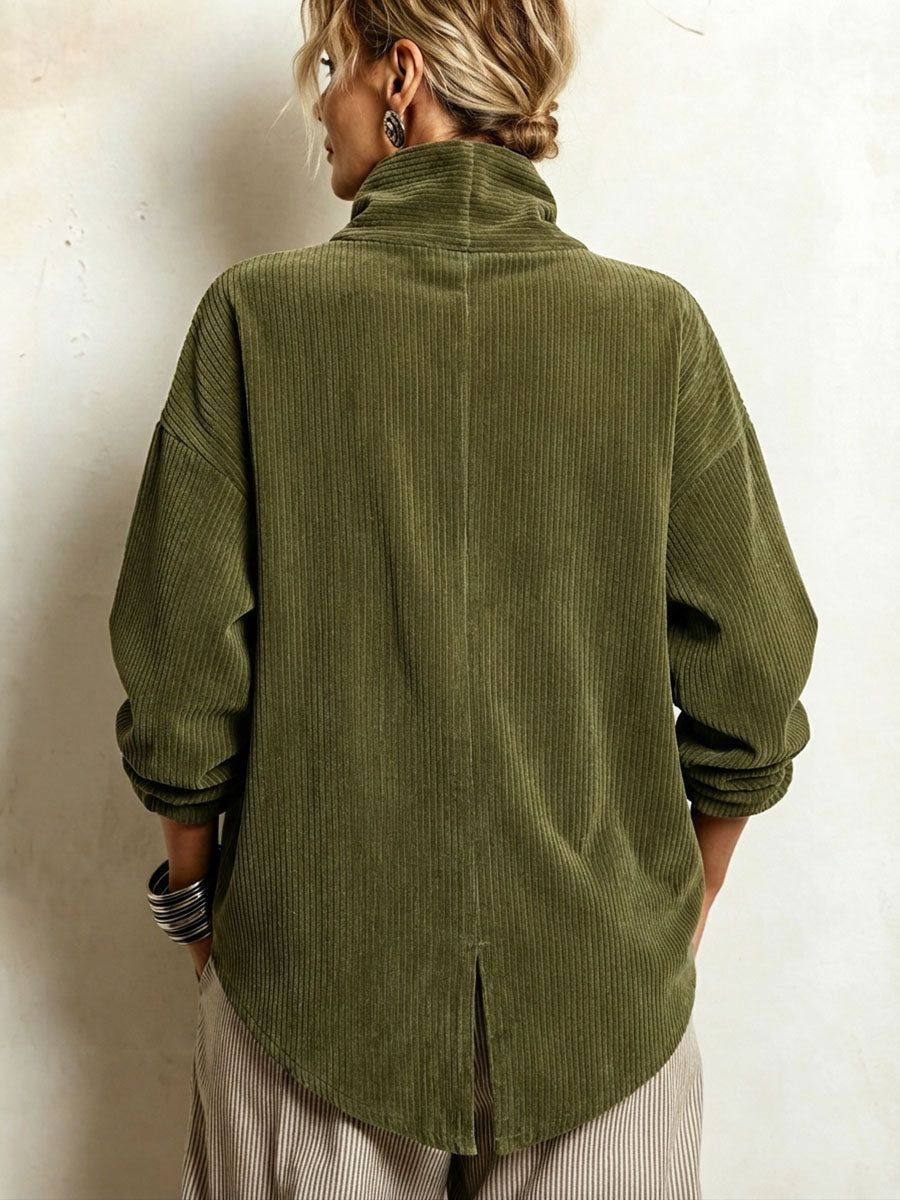 Sandra | Oversized Asymmetric High Neck Jacket