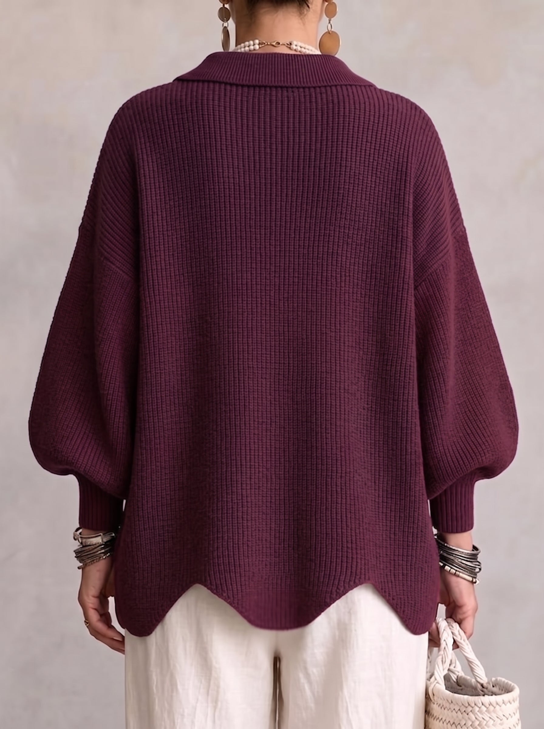 Ombéline | Oversized Cardigan with Statement Buttons