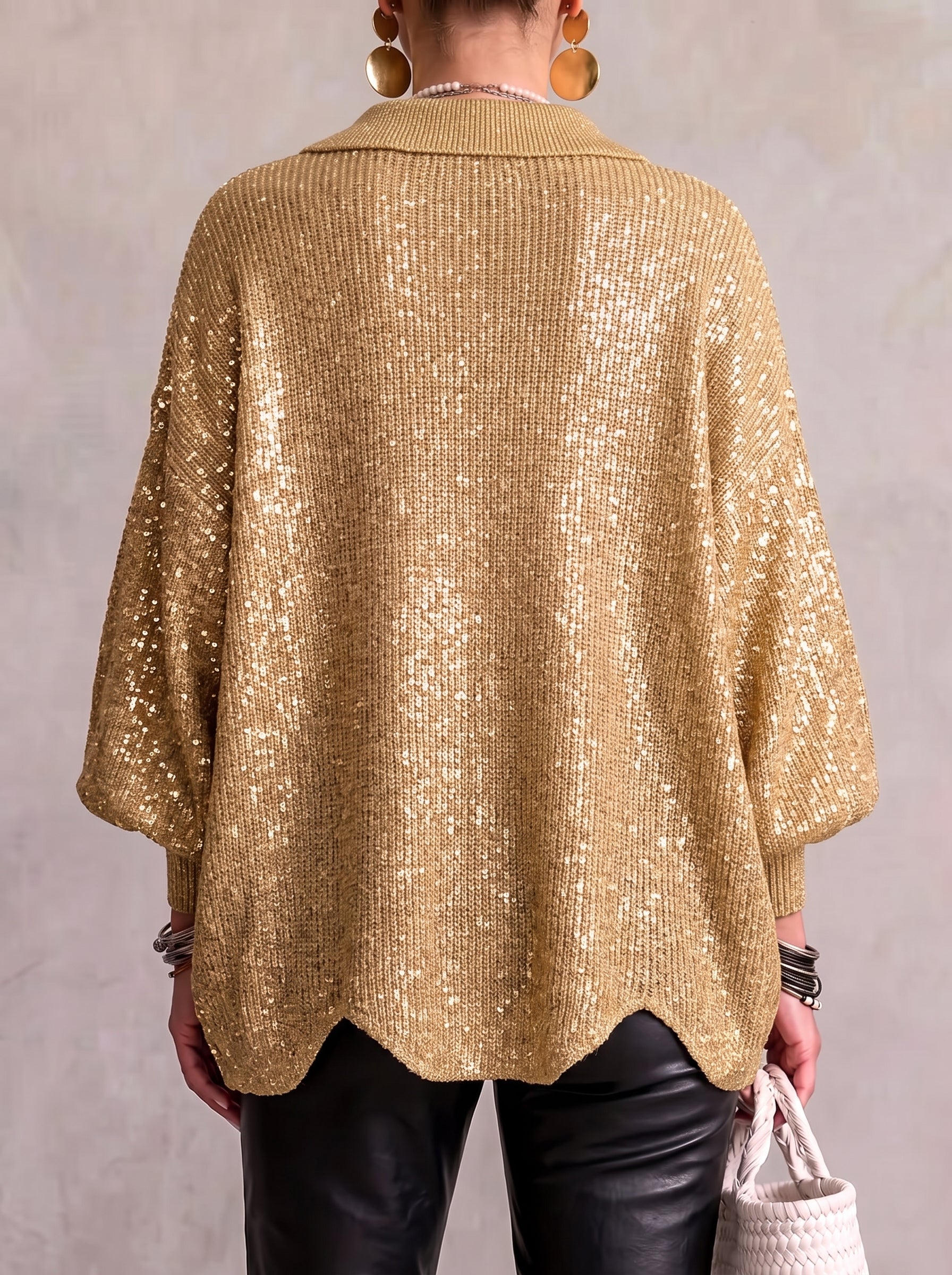 Ombéline | Oversized Cardigan with Statement Buttons