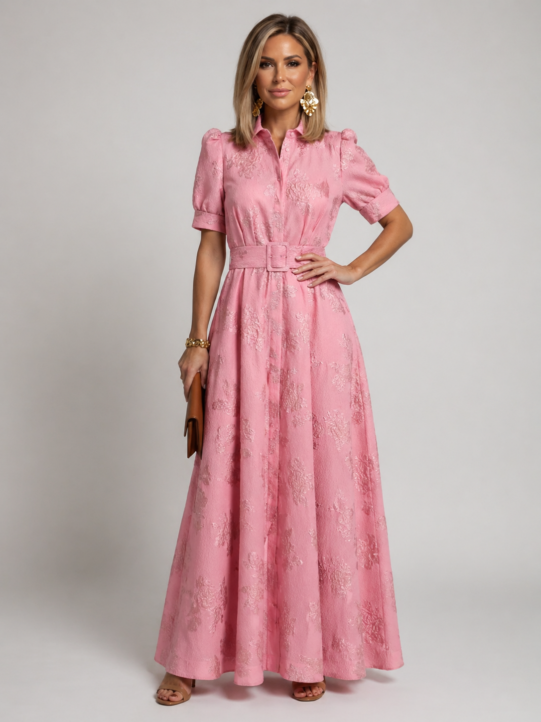 Grace™ | Belted Floral Maxi Dress