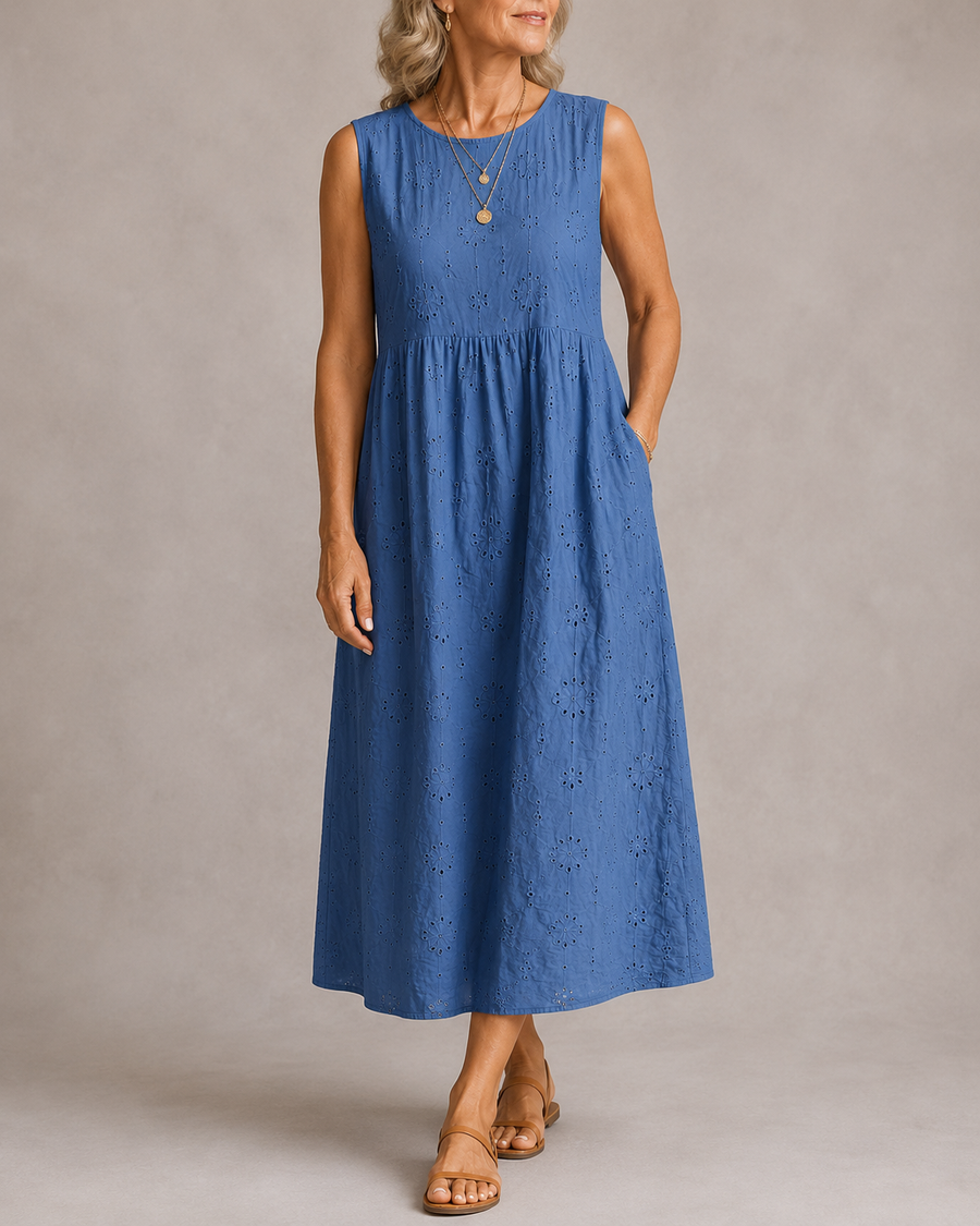 Adele | Natural Summer Midi Dress