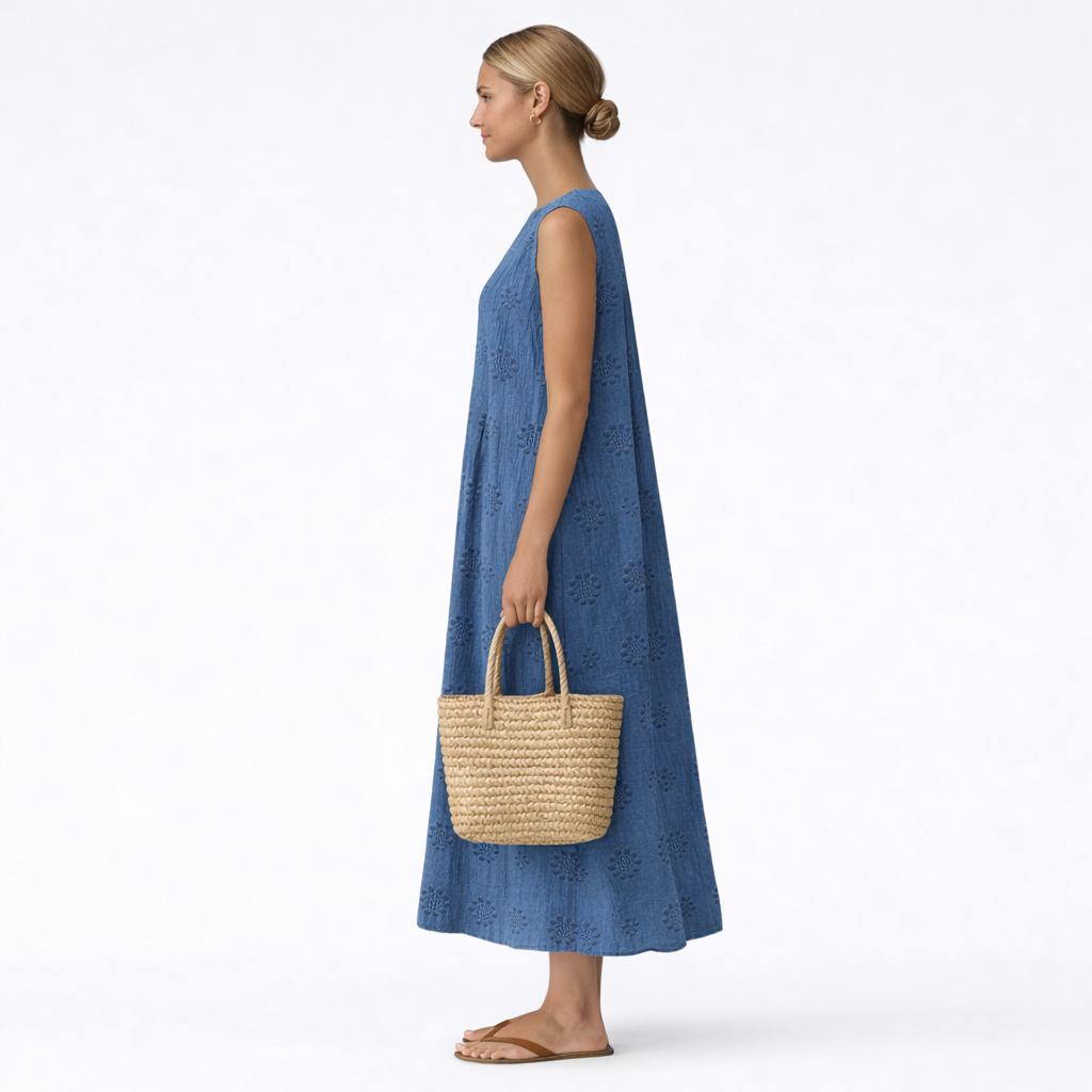 Adele | Natural Summer Midi Dress