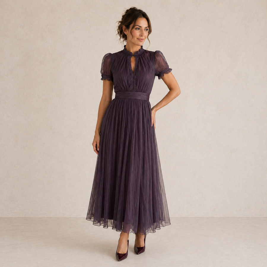 Valentina | Deep Purple Maxi Dress