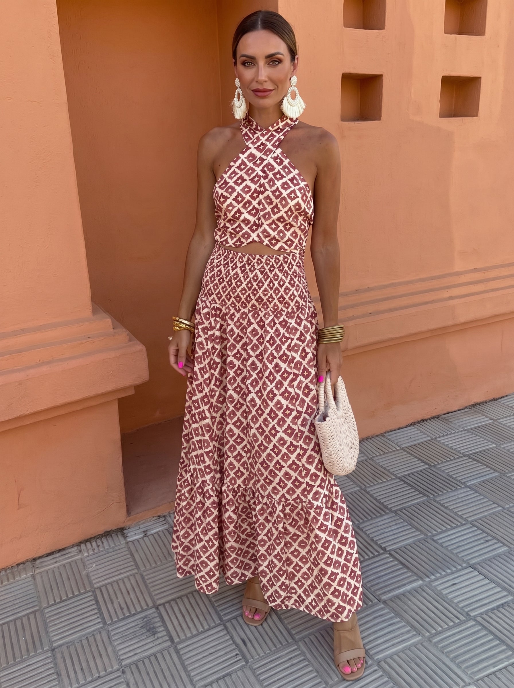 Chiara | Off-Shoulder Ruffle Skirt Set
