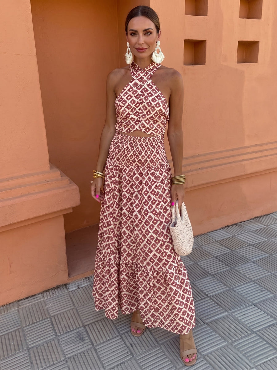 Chiara | Off-Shoulder Ruffle Skirt Set