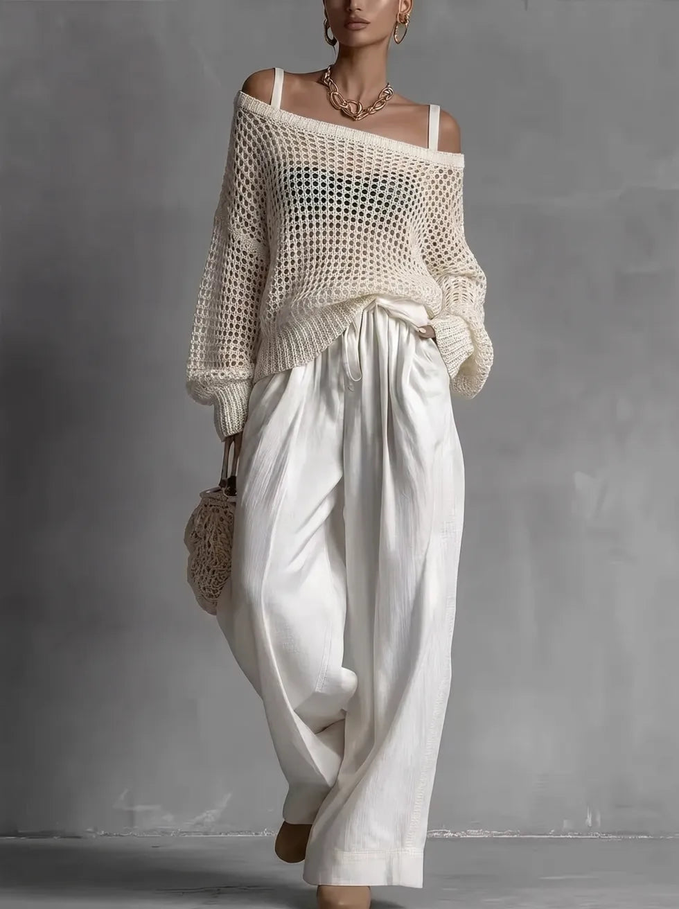 Soleya™ | Textured Off-Shoulder Two-Piece Set
