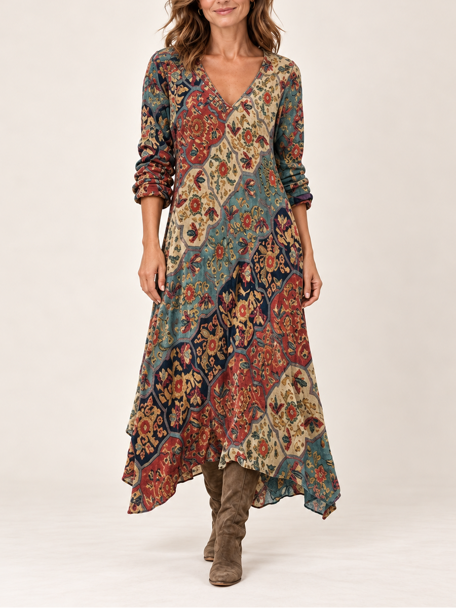 Lidia | Flowing Printed Maxi Dress