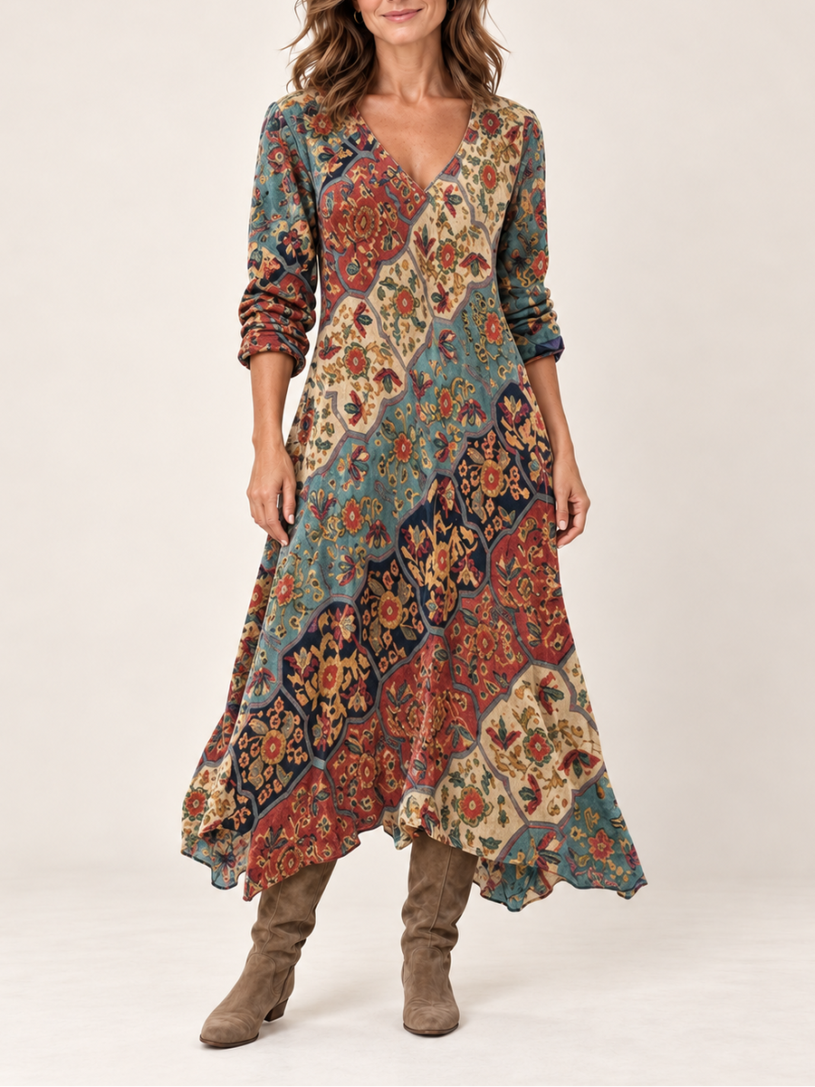 Lidia | Flowing Printed Maxi Dress