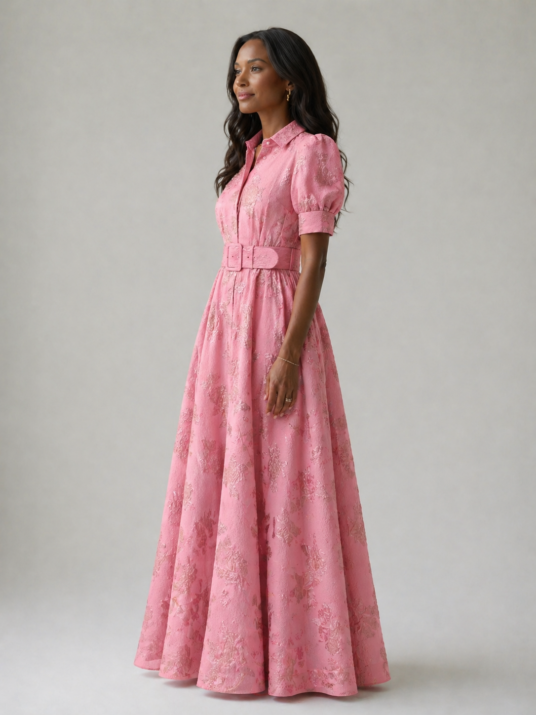 Grace™ | Belted Floral Maxi Dress