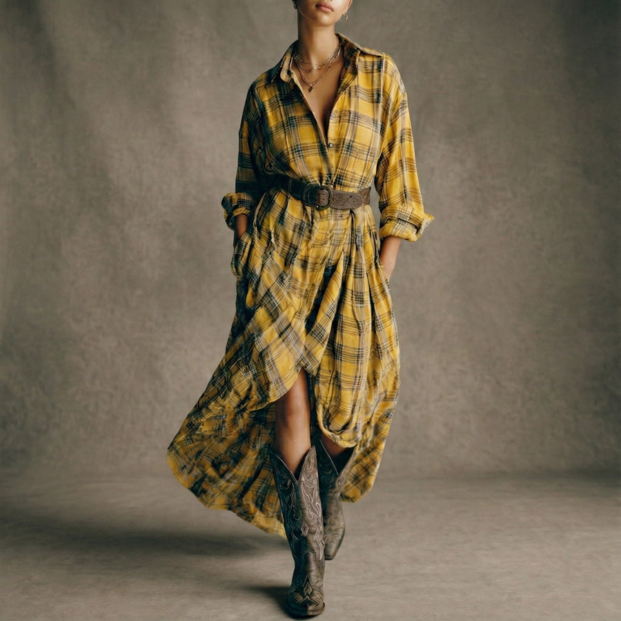 Inge | Plaid Shirt Dress