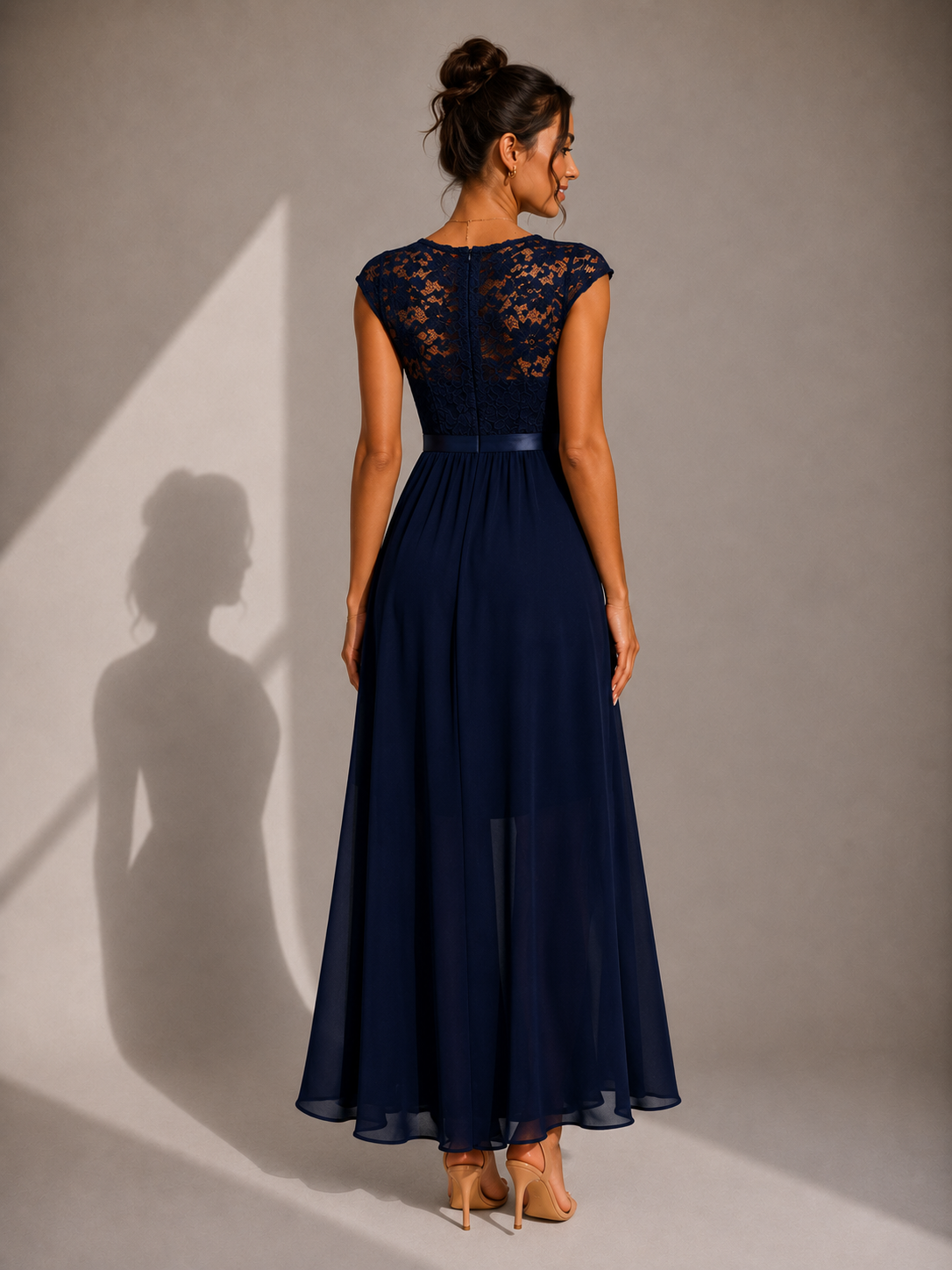 Halina | Evening Chiffon A-Line Dress